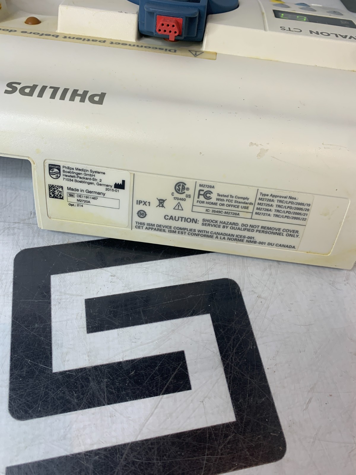 Used Philips M2720A Avalon CTS Cordless Fetal Monitoring Base Docking Station M2727A