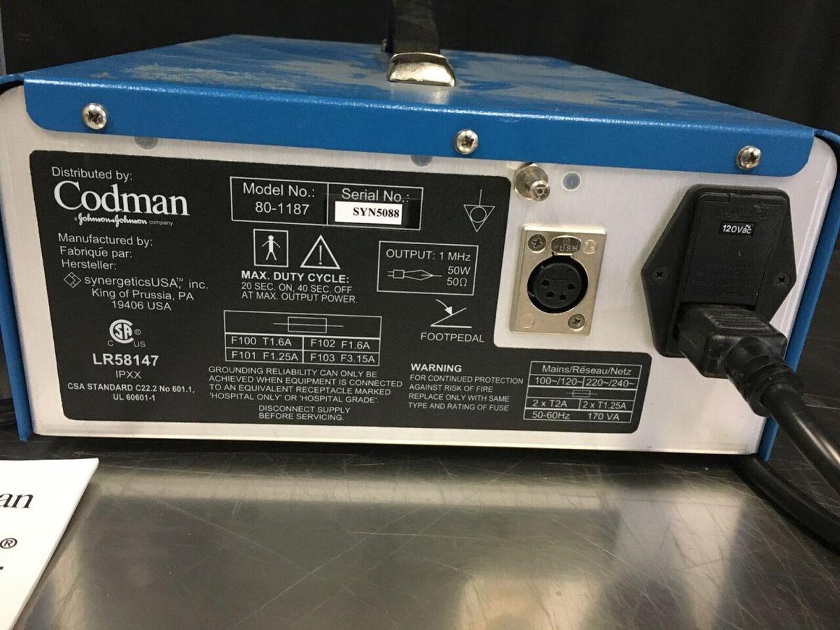 Used Synergy Malis 81187 Bipolar Cougulator Irrigation Module 1000