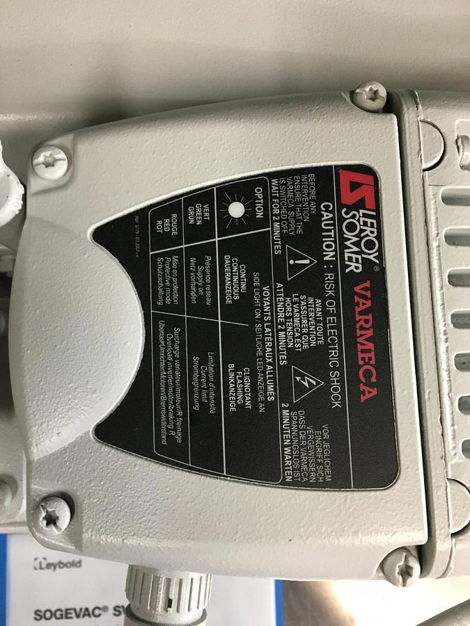 Used Leybold Sogevac SV40BI Rotary Vane Vacuum Pump SV 40/65 BIFC
