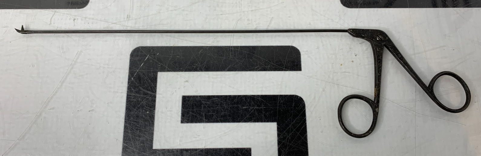 Used Pilling 50-6477 Micro Laryngeal Scissors Up Angle WARRANTY