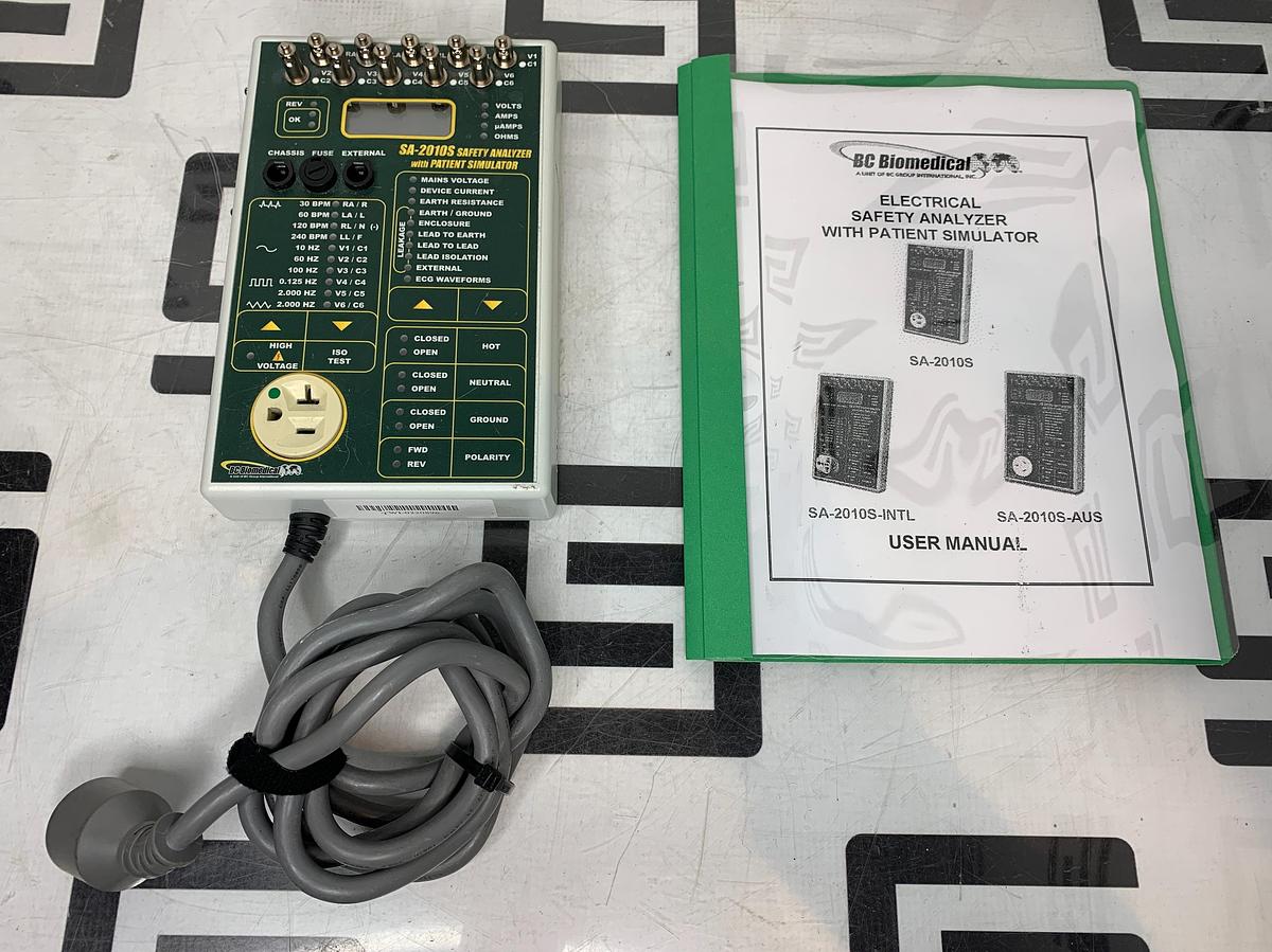 Used BC BIOMEDICAL SA-2010S Safety Analyzer w/ Patient Simulator TESTED WARRANTY