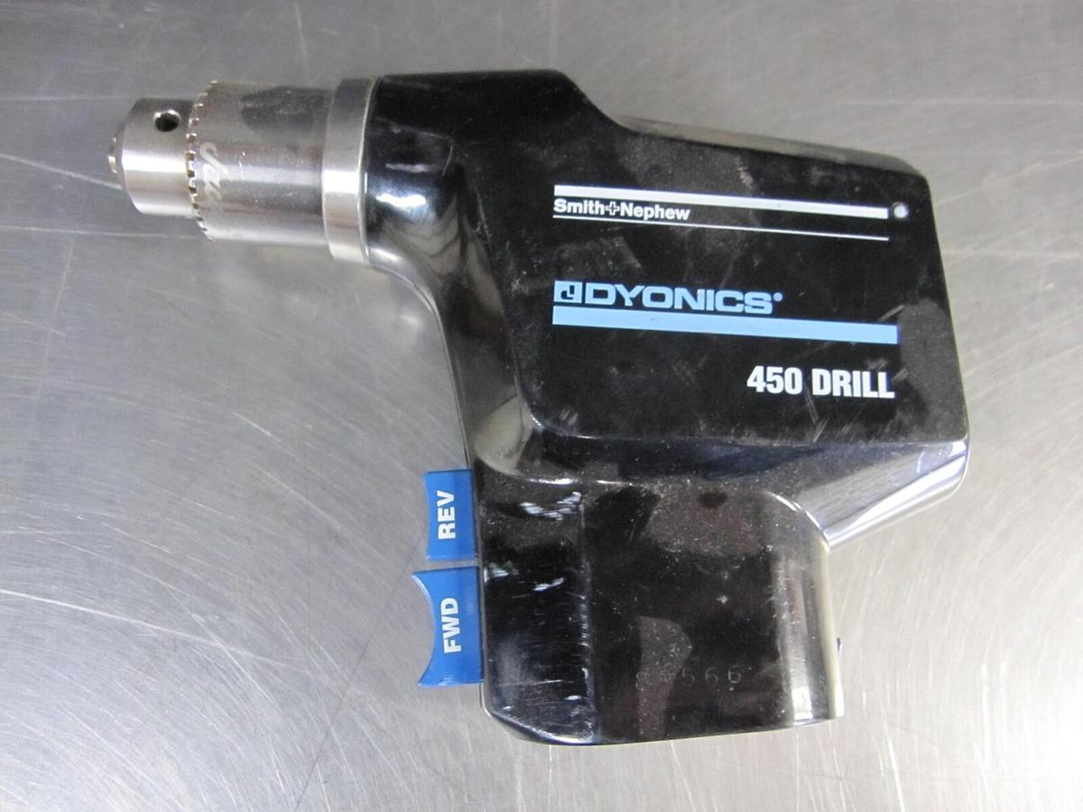 Used Dyonics Smith & Nephew 450 Power Drill and Jacobs Chuck 3/8-24 Anthroscopy 1/4"