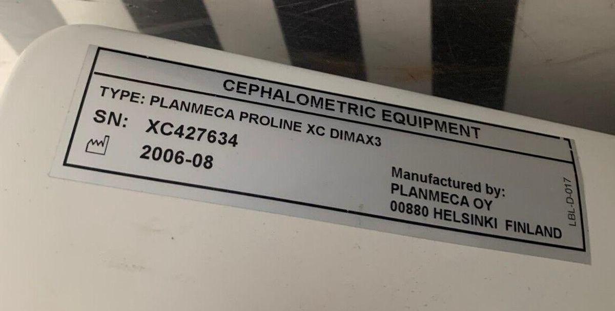 Used PLANMECA Proline XC Dimax3 ceph Arm