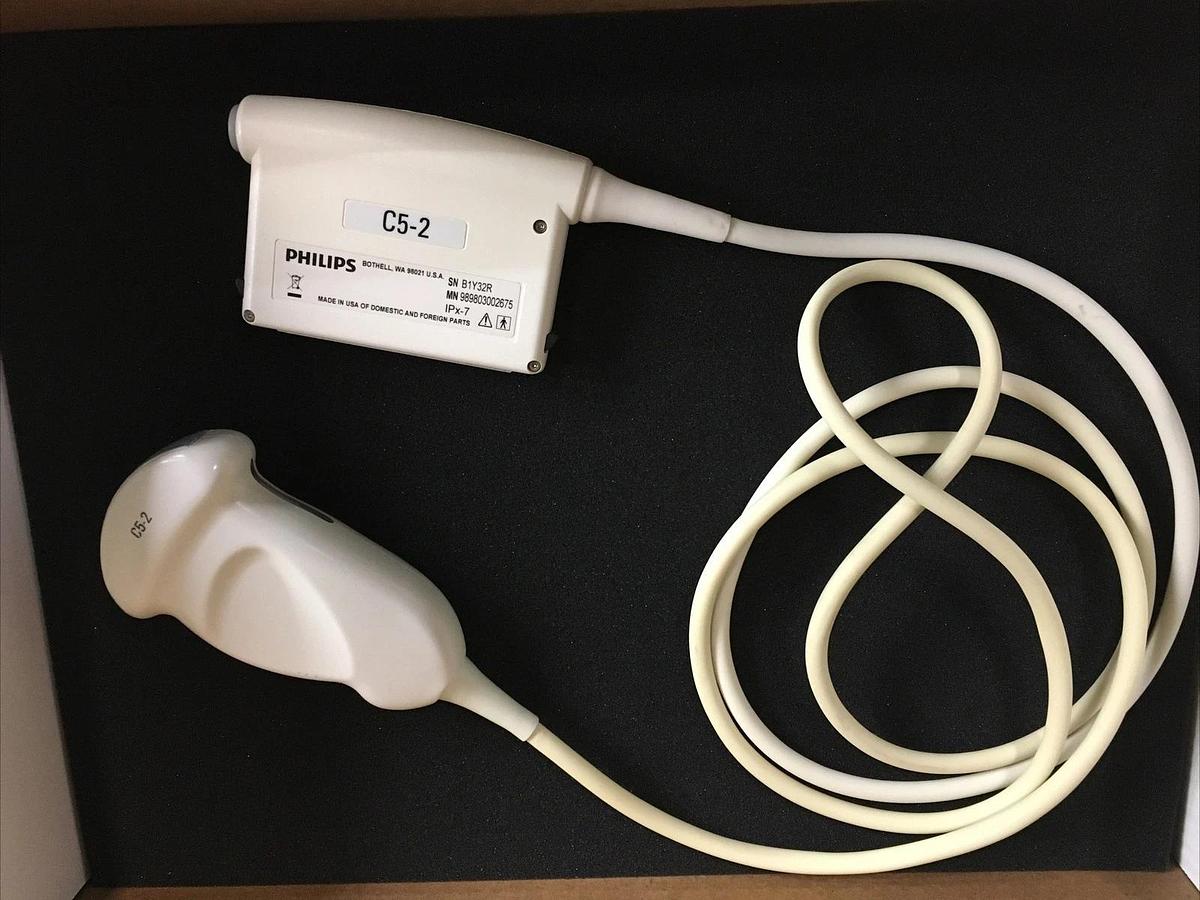 Used Philips C5-2 Ultrasound Transducer Probe Curved Array 21426A HD11  HD11XE (F)
