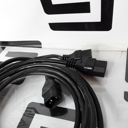 Used Lot of 3 Pack C20 to C13 Extension Power Cord 10A/250V 18 AWG IEC 60320 5 FT 5FT