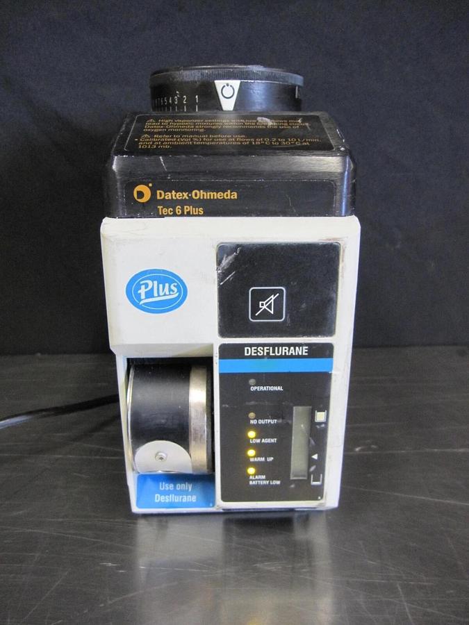 Used Datex-Ohmeda Tec 6 Plus Desflurane Vaporizer 30 Day Warranty!