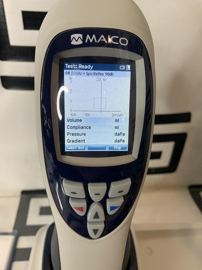 Used Maico EasyTymp Handheld Tympanometer Base Battery Type 2 Impedance Meter 8502080