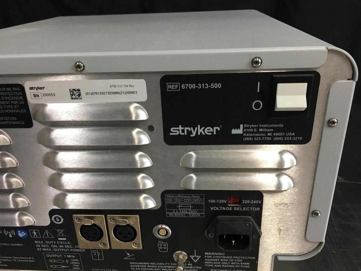 Used Stryker 6700-313-500 Malis Generator  w Footswitch & Accessories and Manual