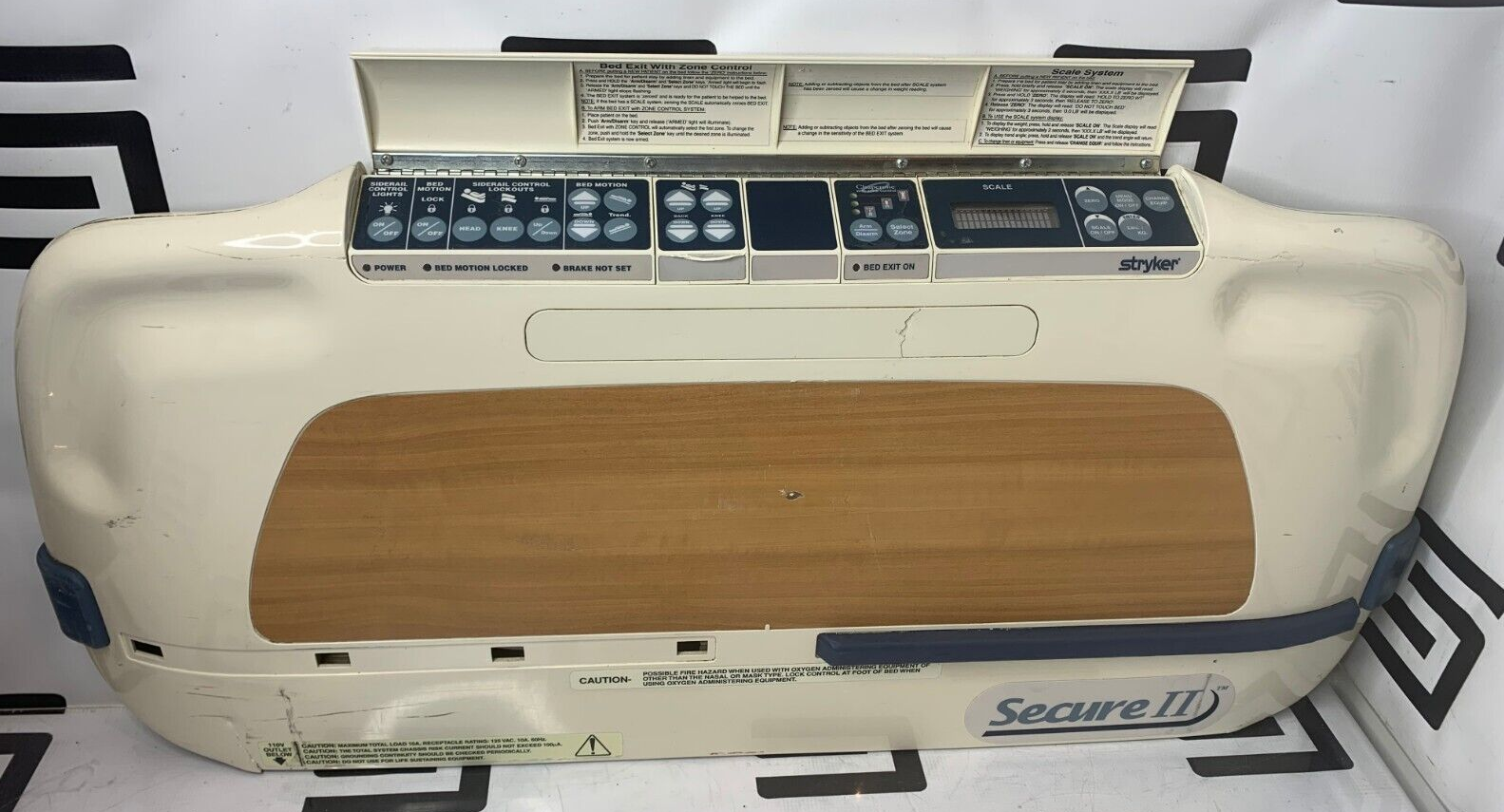 Used Stryker 3002 Secure II Hospital MED SURG BED FOOTBOARD SCALE CONTROLLER ASSEMBLY