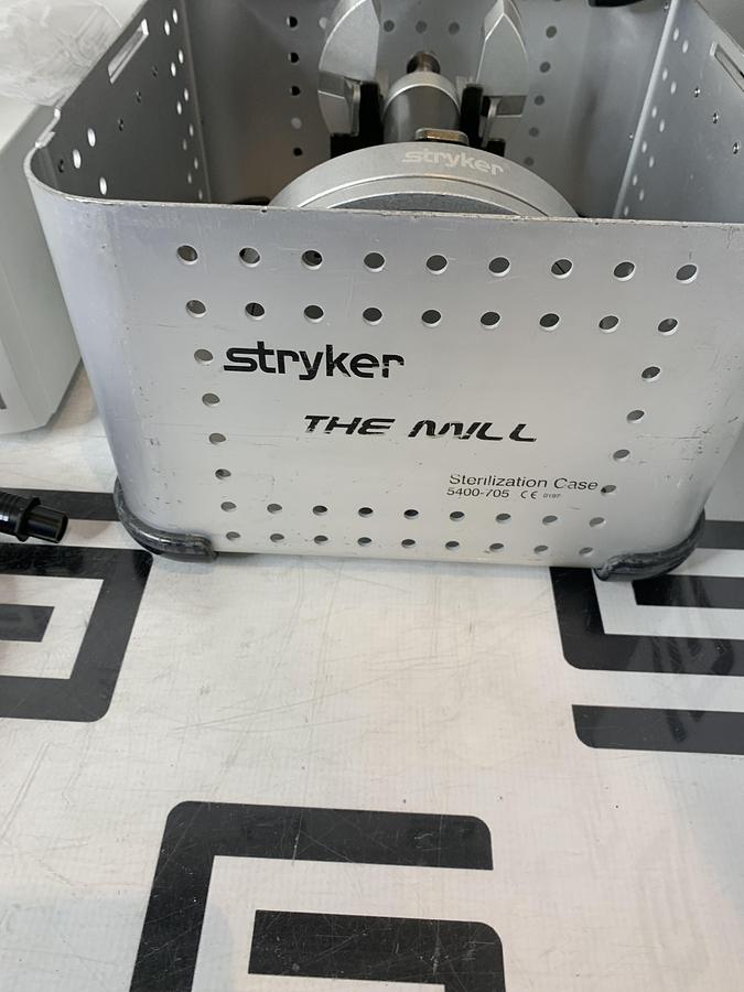 Used Stryker 5400-750 5400-700 5400-704 Bone Mill Set w/ Case & Cable Kit Orthopedics