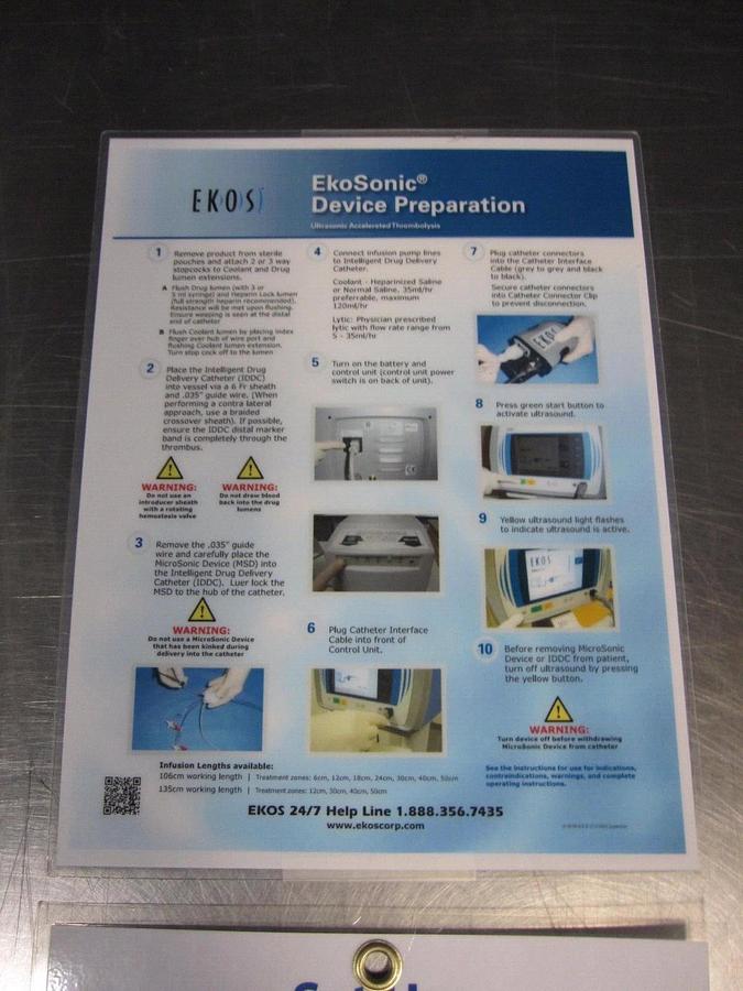 Used EKOS PT-3B EkoSonic Control Unit W/Power Cic Module Cart New Batteries