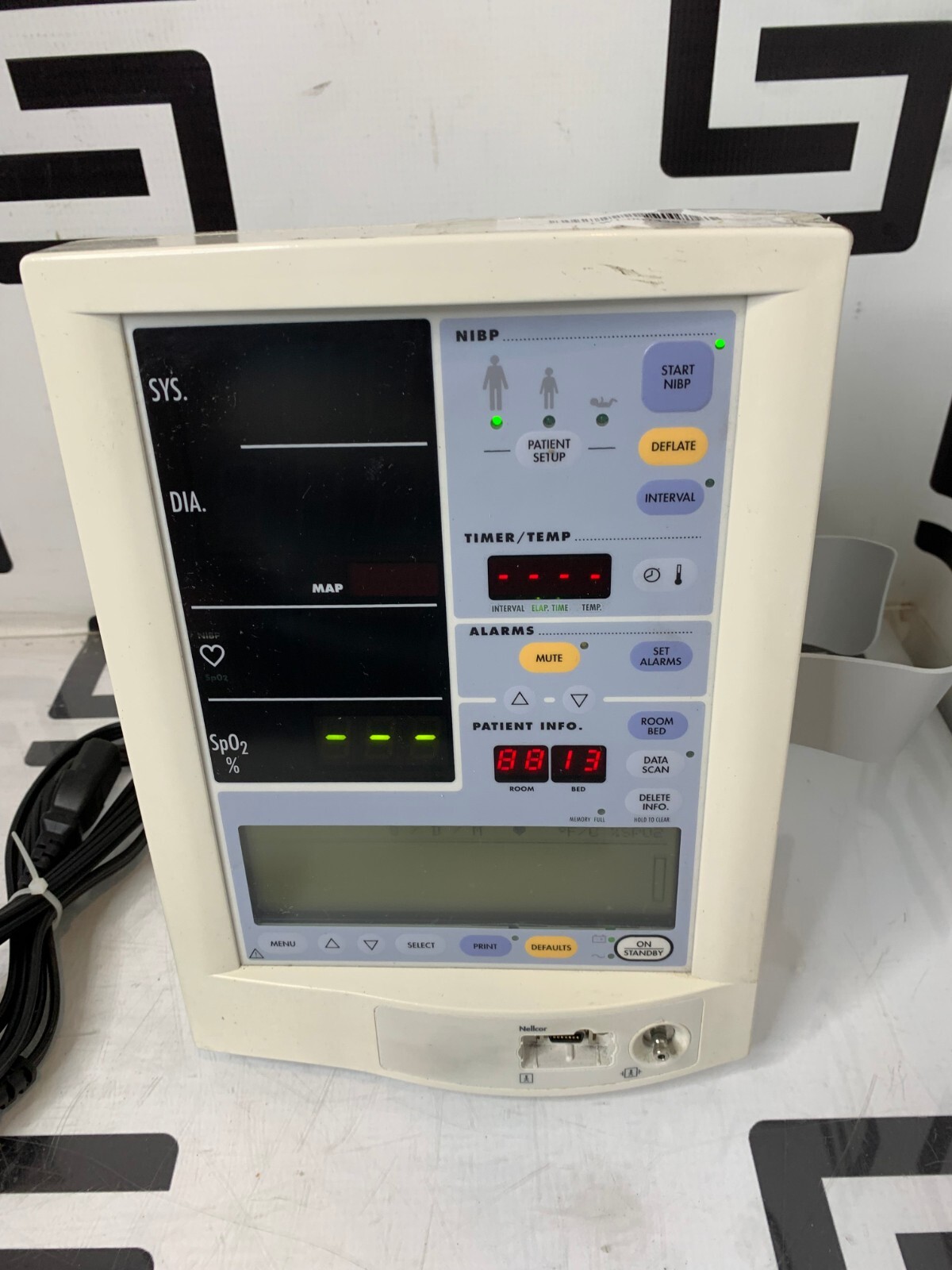 Used Mindray Datascope Accutorr Plus Patient Bedside Vitals Monitor NIBP SPO2 Battery