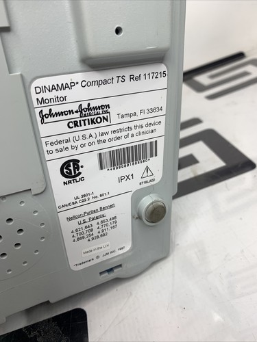 Used DINAMAP Compact TS Ref 117215 Patient Monitor