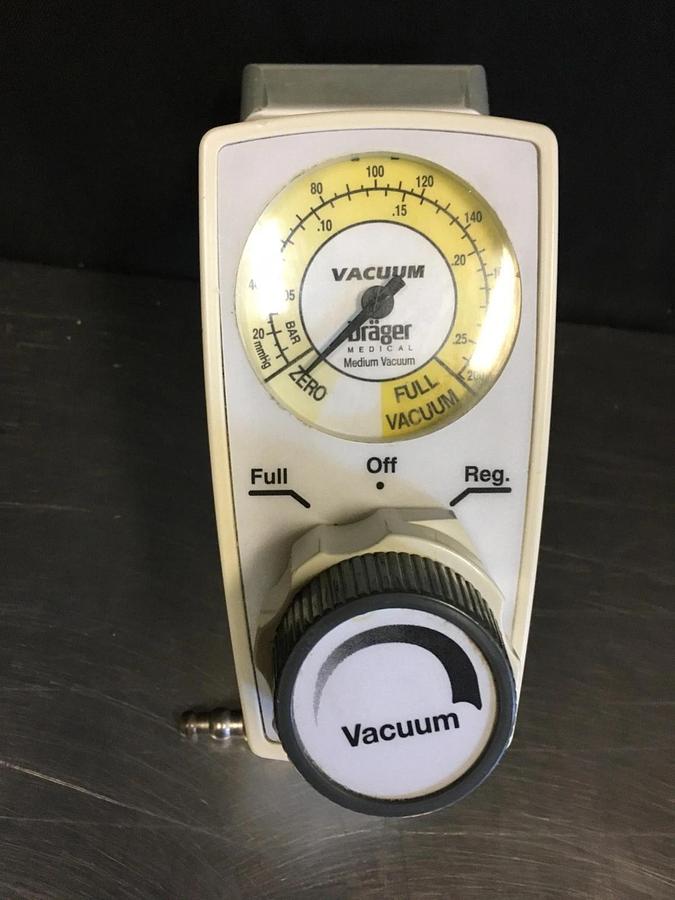 Used PM3100 Series Drager Medium Vacuum Regulator; 200mmHg