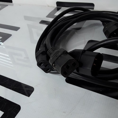 Used Lot of 3 Pack C20 to C13 Extension Power Cord 10A/250V 18 AWG IEC 60320 5 FT 5FT