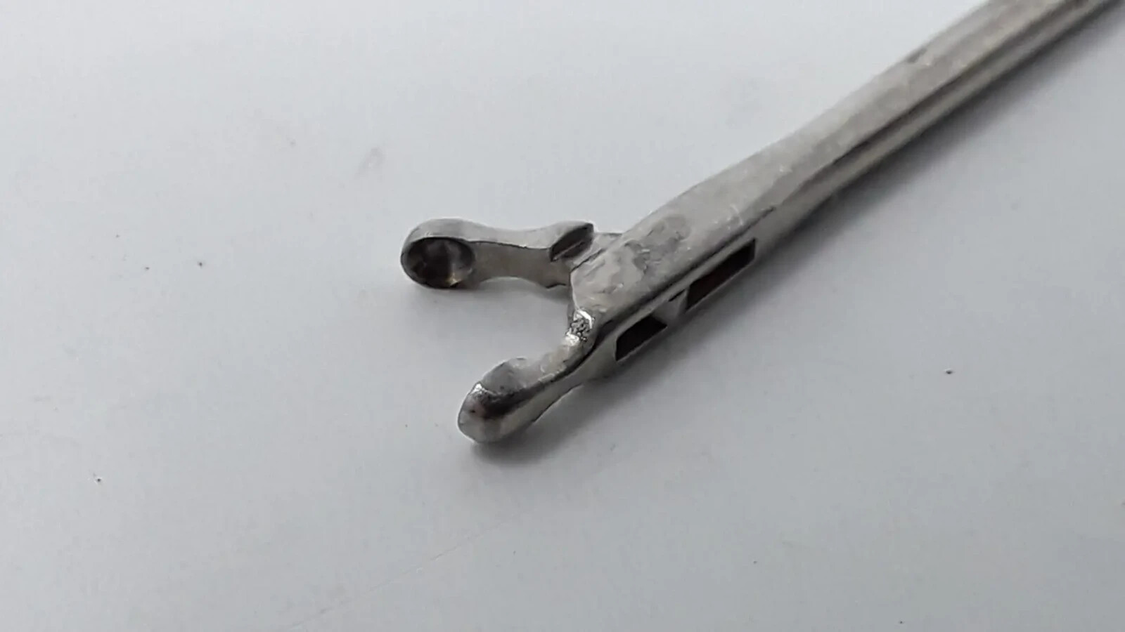 Used Codman 53-4010 Rhoton Forceps Micro Cup Instrument Semi-Malleable Shaft 7 3/4"