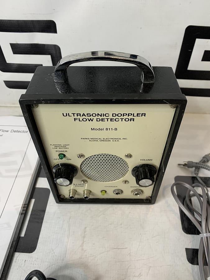 Used PARKS 811-B Doppler Flow Detector Model 9.3MHz Probe Ultrasonic 811B NEW BATTERY