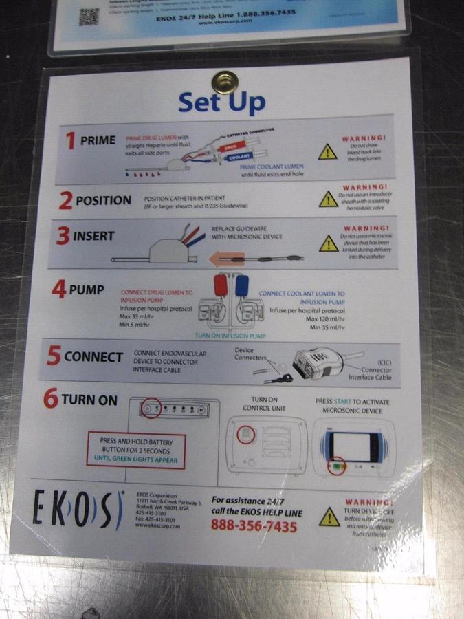 Used EKOS PT-3B EkoSonic Control Unit W/Power Cic Module Cart New Batteries