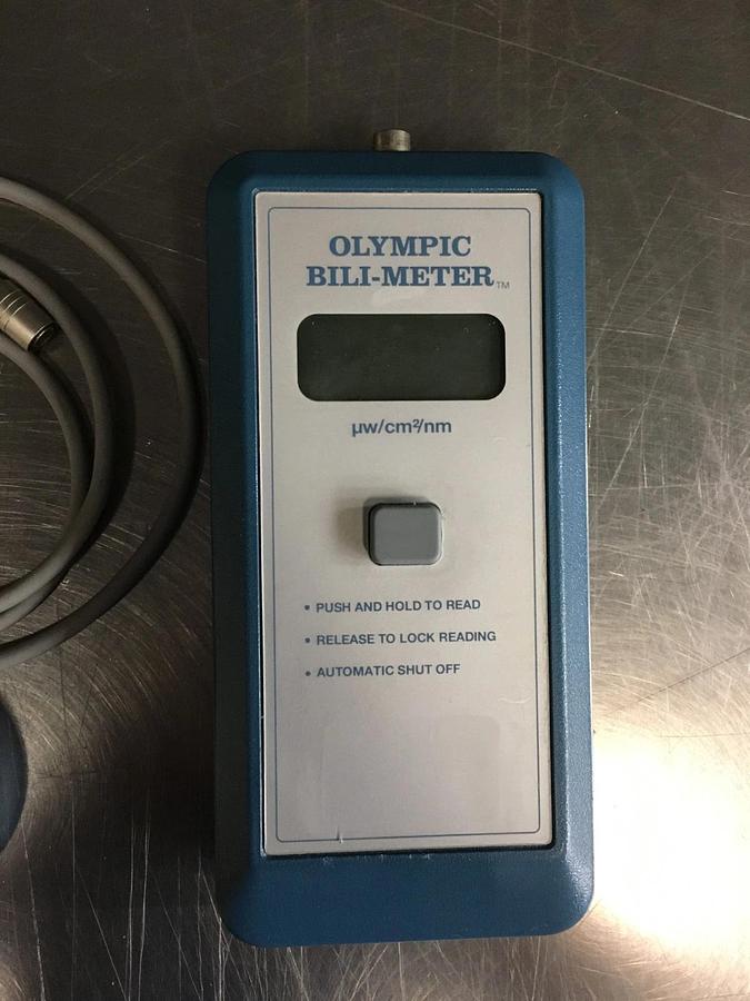 Used Olympic Model 22 Bili-Meter Phototherapy Radiometer LED W/ Type B-22 Sensor