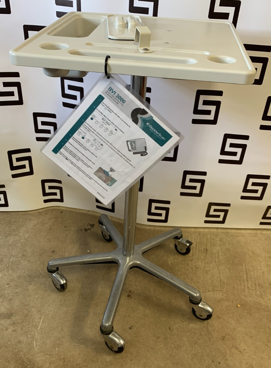 Used Verathon Bladderscan BVI 3000 Mobile Trolley Rolling Cart Stand ROLLS WELL