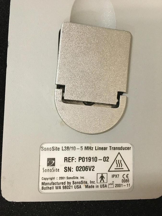 Used SonoSite L38 Transducer Probe L38/10-5 MHz Linear Ultrasound P01910