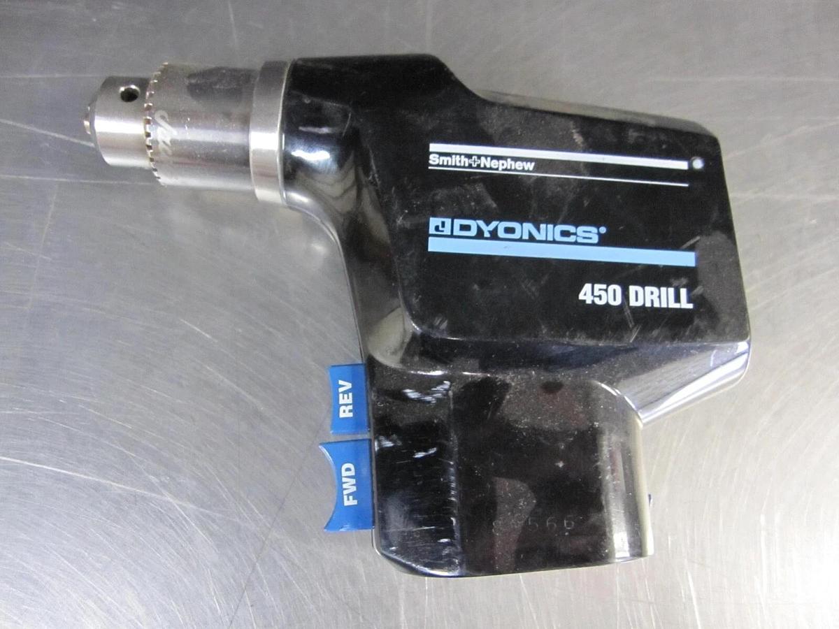 Used Dyonics Smith & Nephew 450 Power Drill and Jacobs Chuck 3/8-24 Anthroscopy 1/4"