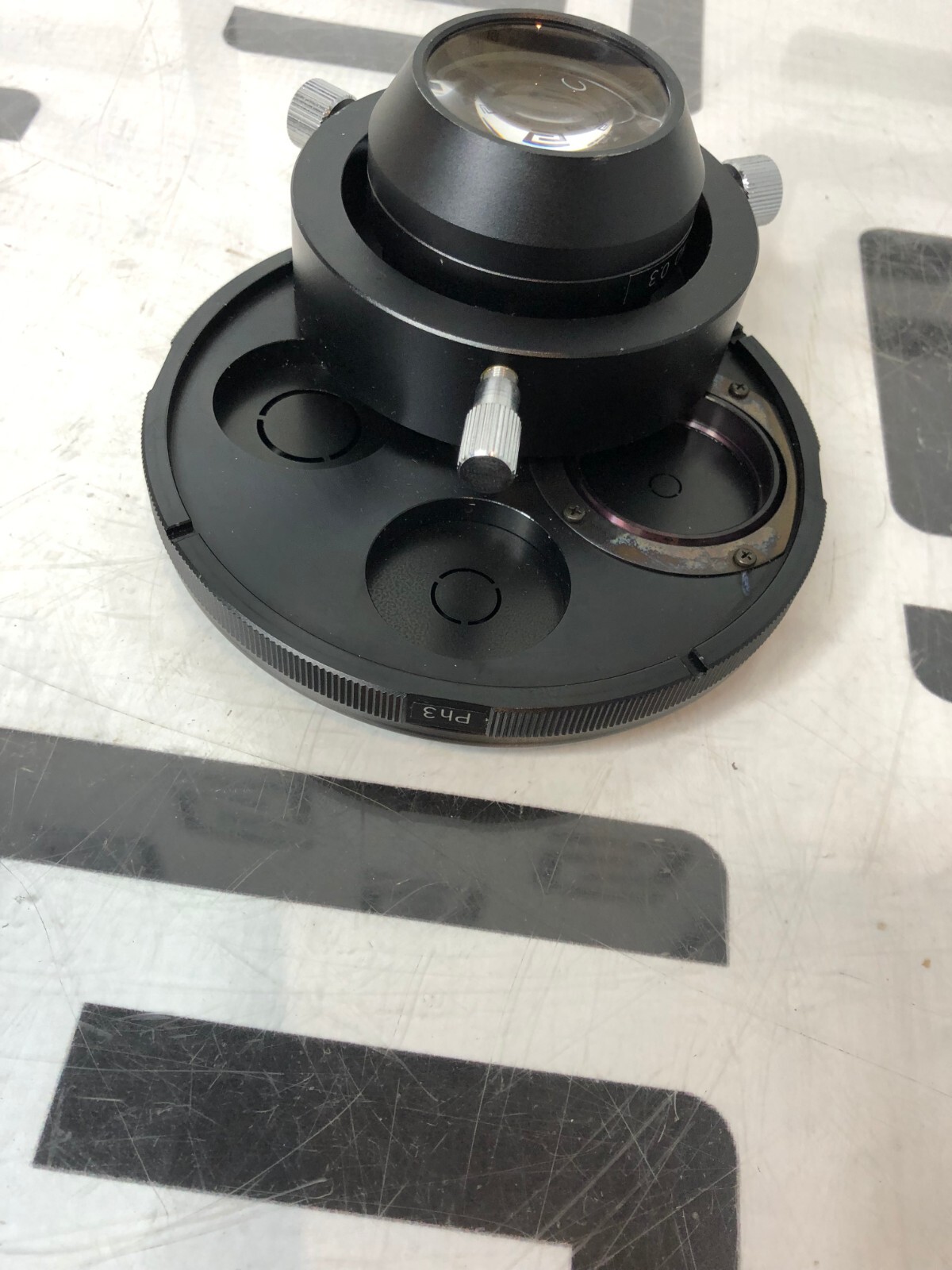 Used Nikon Phase Contrast 2 Condenser ELWD 0.3 & Lens for Diaphot Microscopes