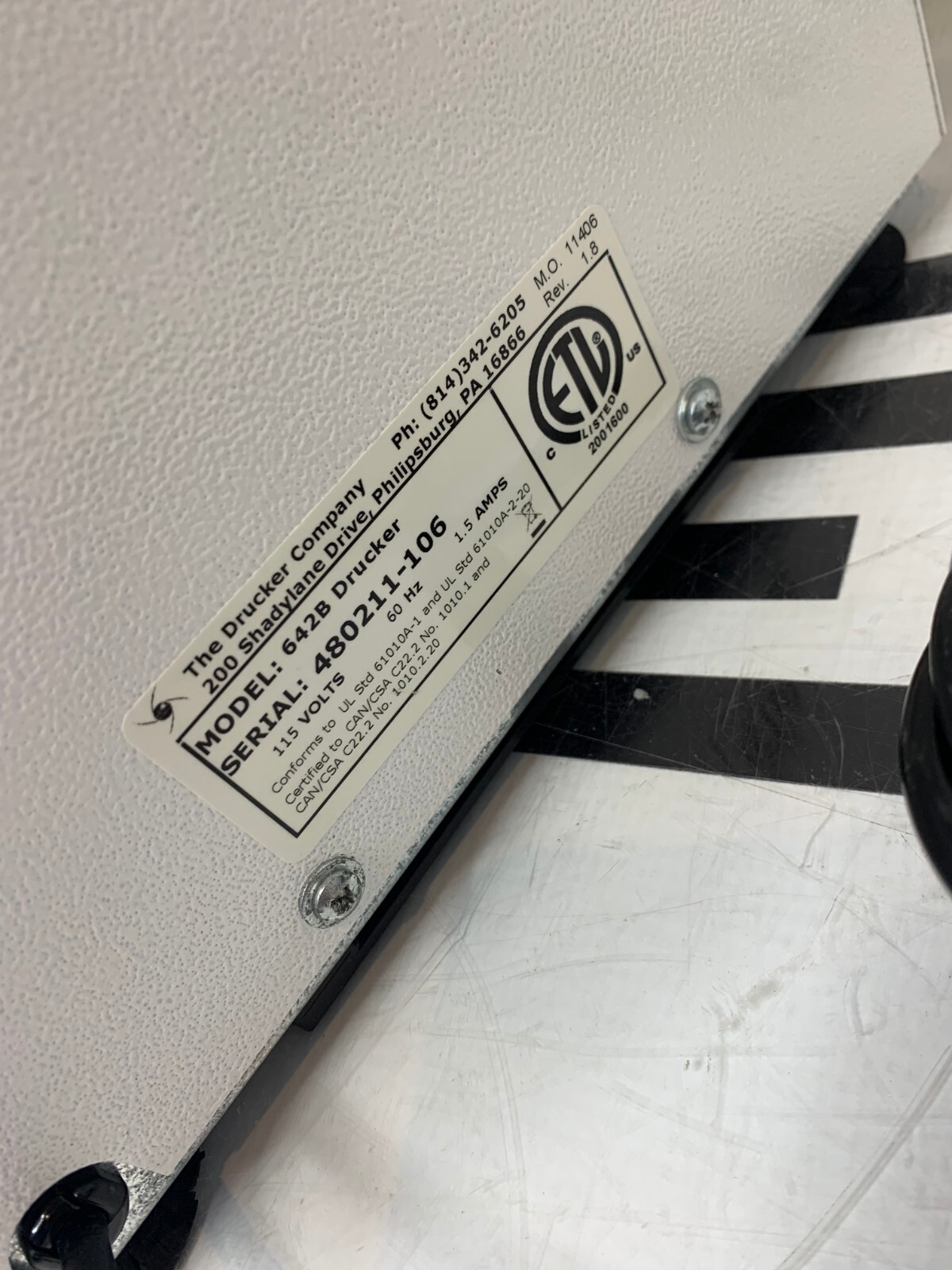 Used Drucker Horizon mini B Model 642B Horizontal Separation Centrifuge Tubes Manual