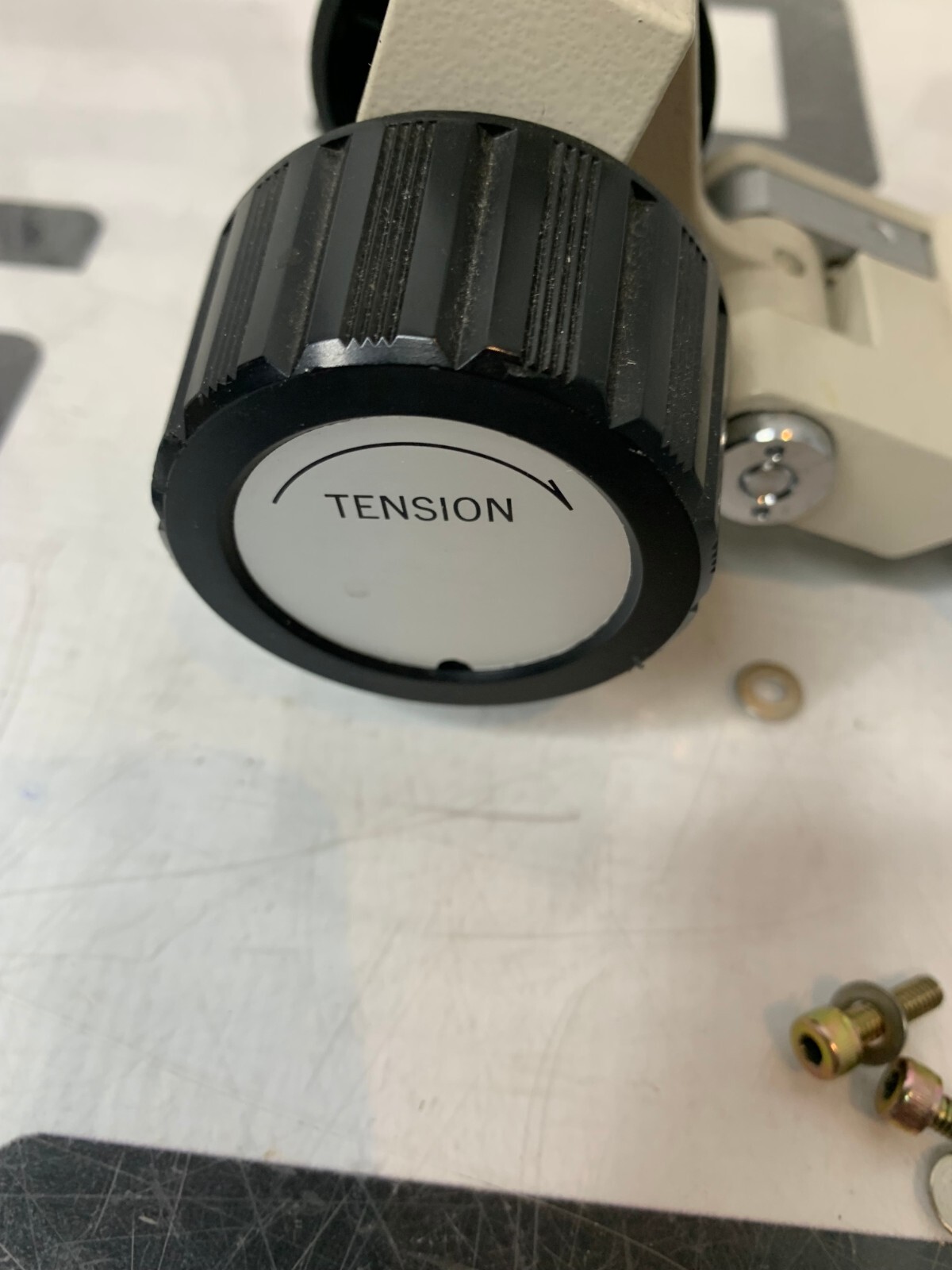 Used Nikon Diaphot TMD Inverted Microscope Condenser Holder & LENS TENSION KNOBS