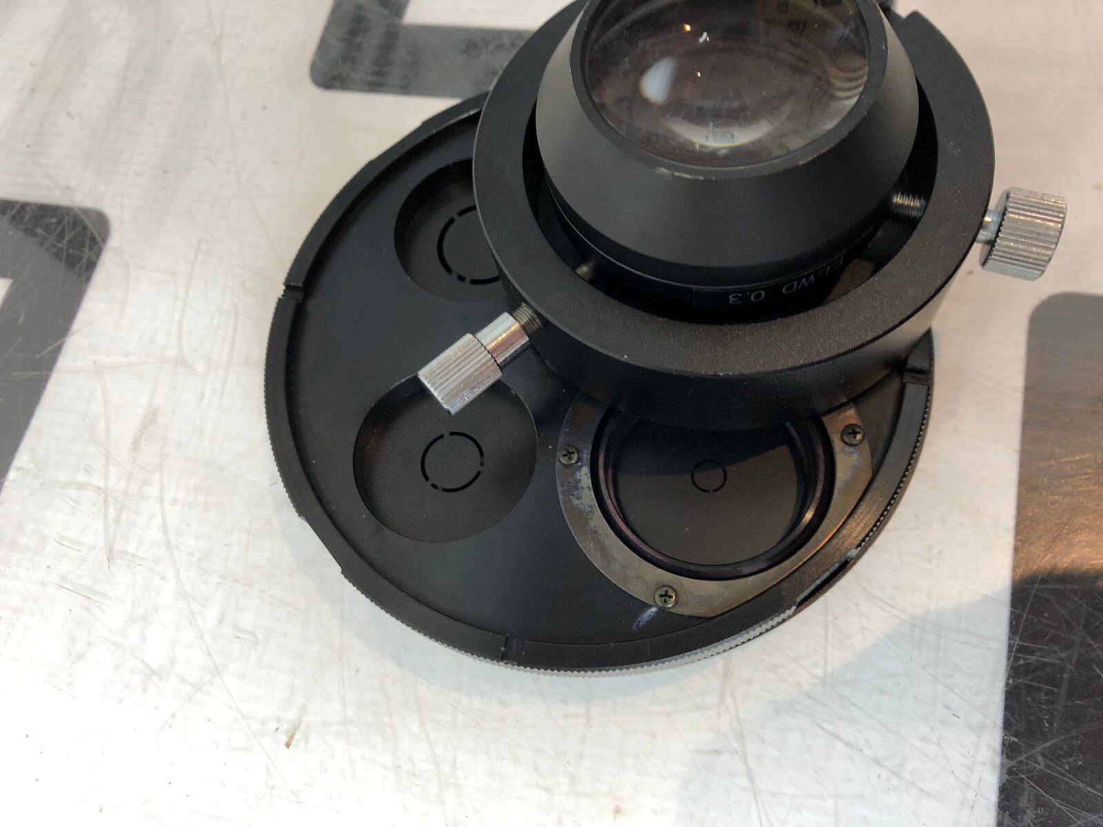 Used Nikon Phase Contrast 2 Condenser ELWD 0.3 & Lens for Diaphot Microscopes