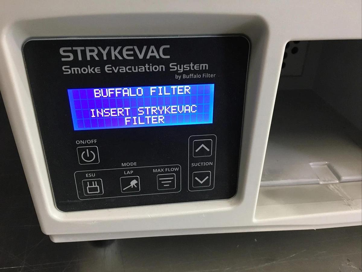 Used Buffalo Filter StrykeVac Smoke Evacuation System with Foot Pedal Tested Warranty