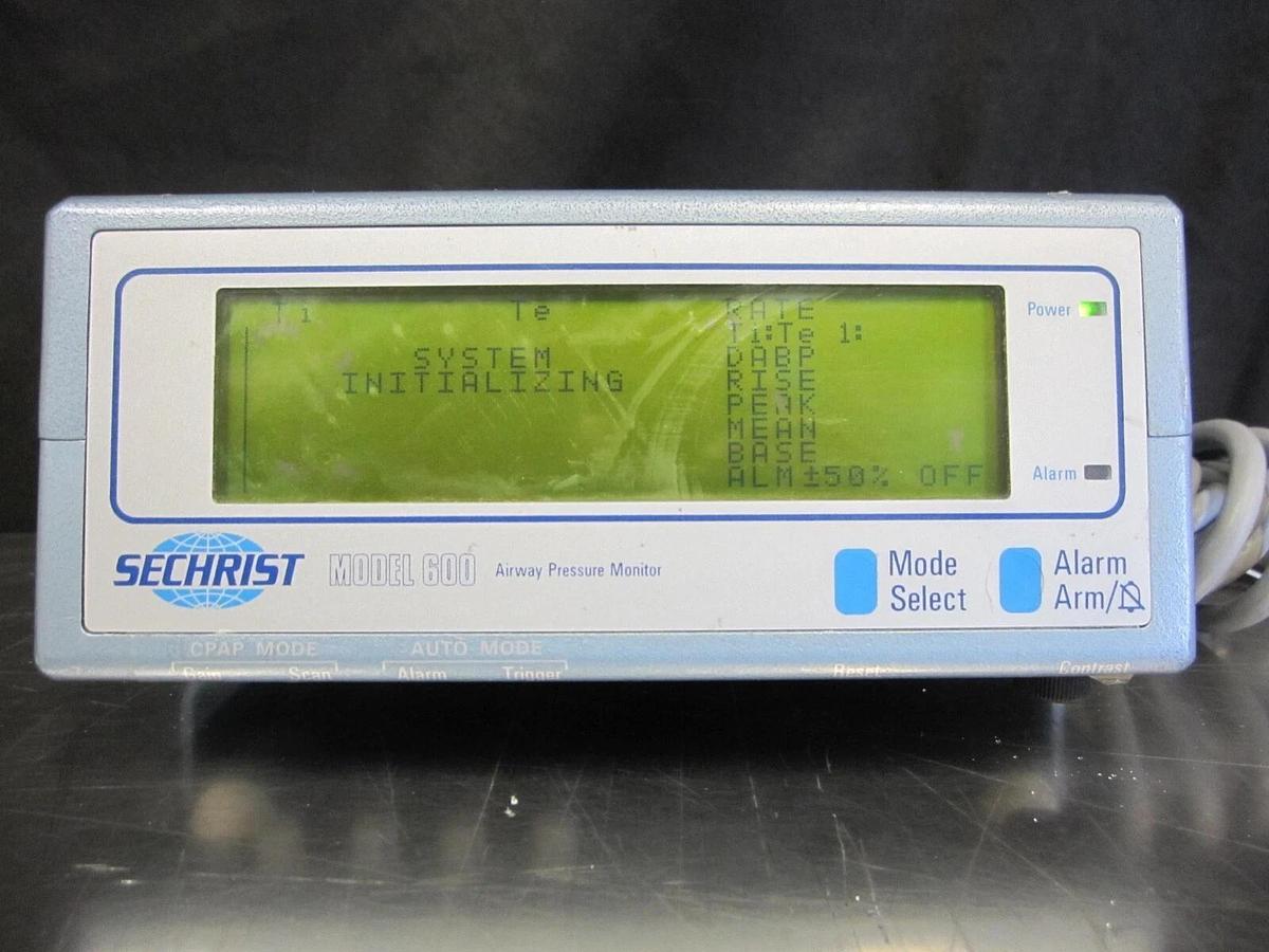 Used Sechrist Airway Pressure Monitor Model 600