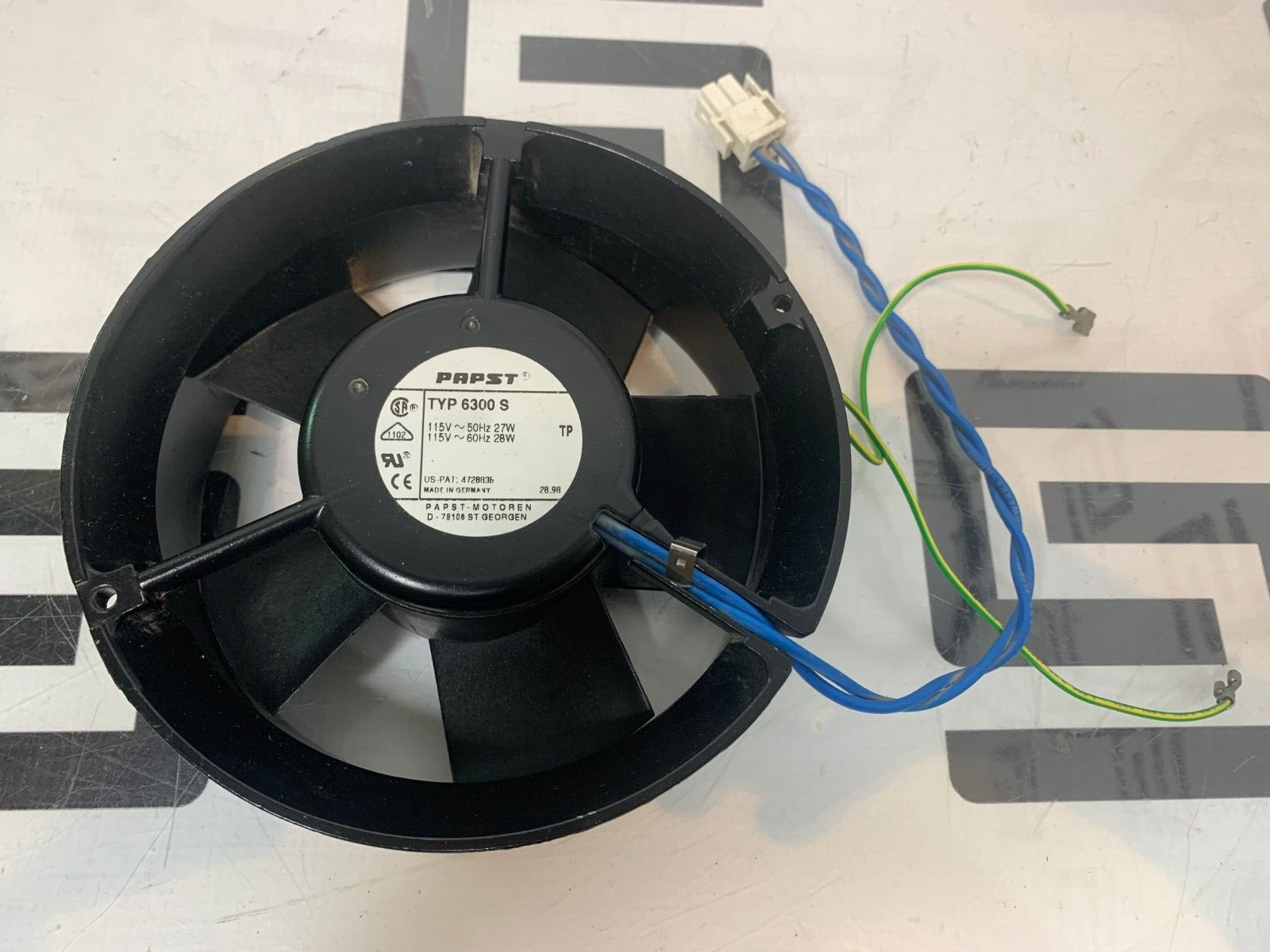 Used Eppendorf 5417R Heat Resistant Fan EBM Papst Typ 6300S 115V 27W 17CM 17251