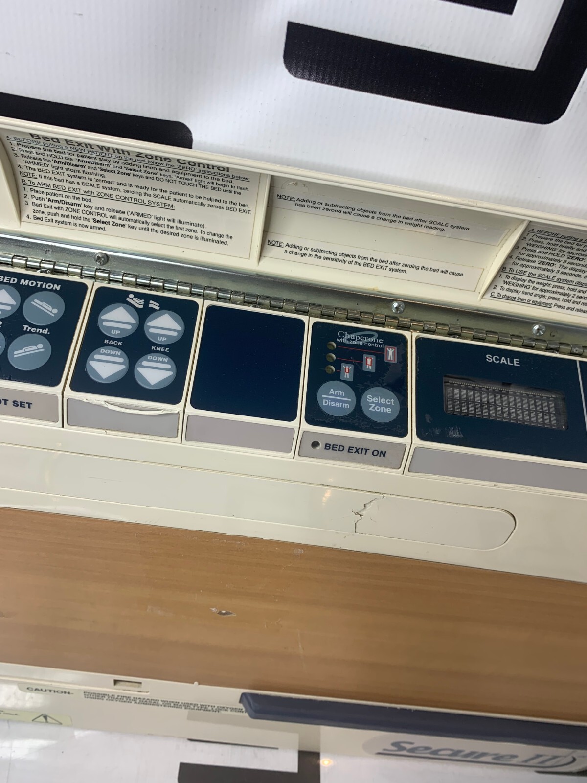 Used Stryker 3002 Secure II Hospital MED SURG BED FOOTBOARD SCALE CONTROLLER ASSEMBLY