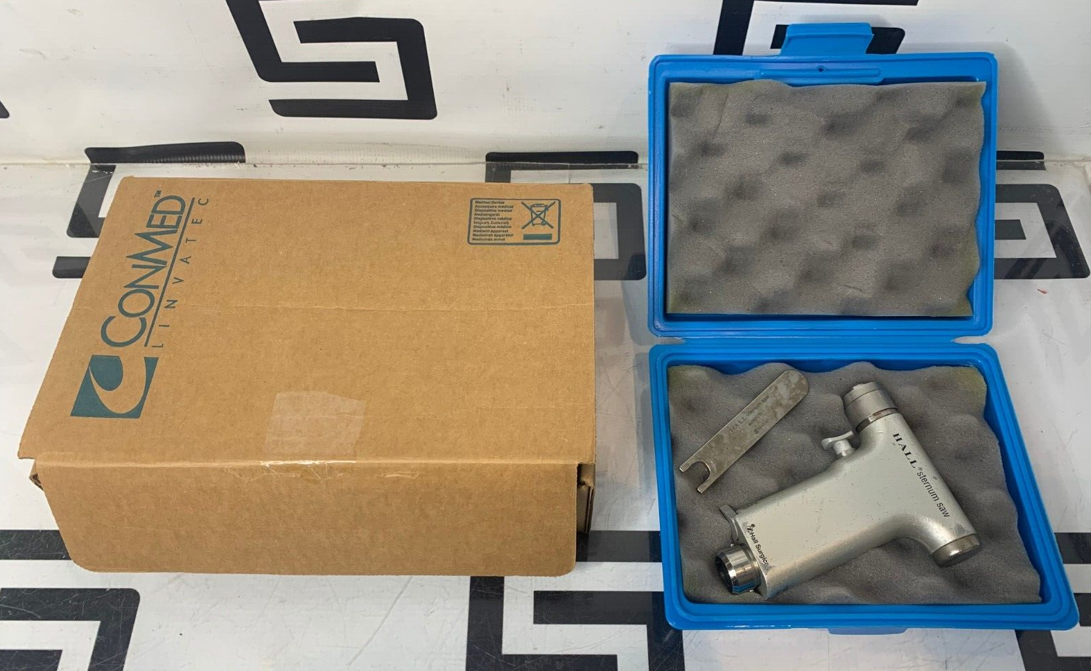 Used Hall 5059-05 Sternum Saw Surgical Handpiece w/ Case & 5059-07 Wrench WARRANTY