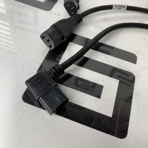 Used Lot of 4 Pack C20 to C13 Extension Power Cord 10A/250V 18 AWG IEC 60320 1 FT 1'