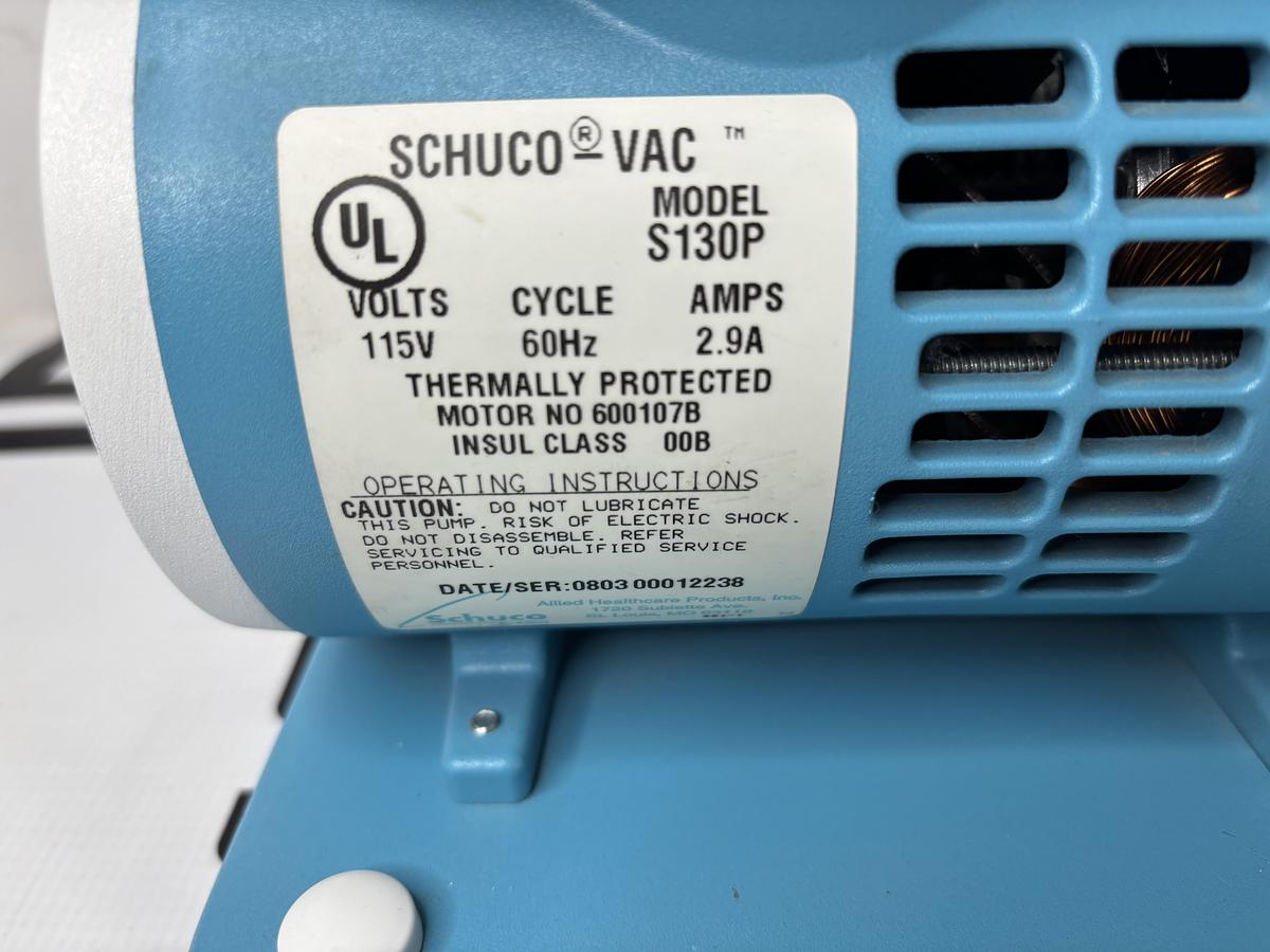 Used Shuco Shuco-VAC S130P Oil-Less Vacuum Suction Pump Tested Warranty