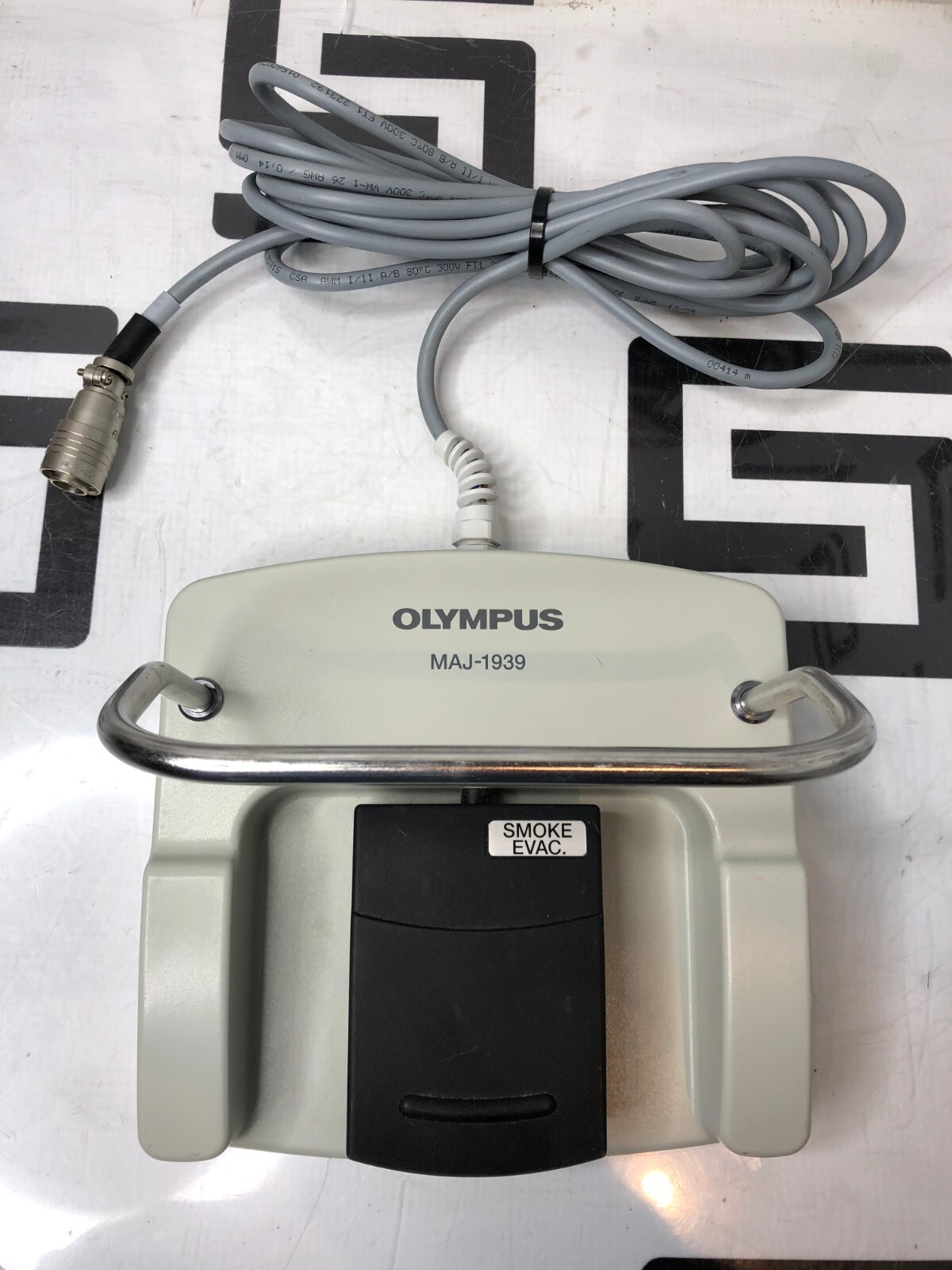 Used Olympus MAJ-1939 Smoke Evacuator Footswitch REF 33.1.57.9.46 Foot Pedal Switch