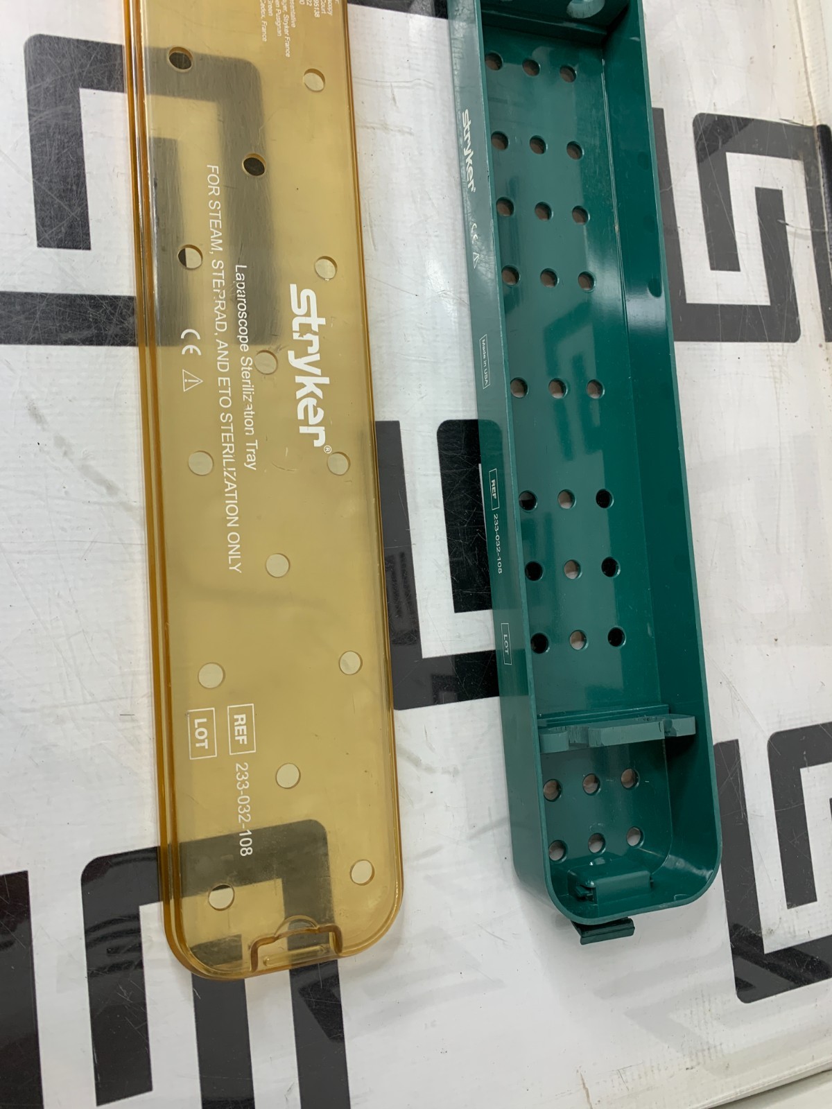 Used Stryker 233-032-108 Laparoscope Sterilization Tray 0233032108 17.5 X 3.25 X 2" B