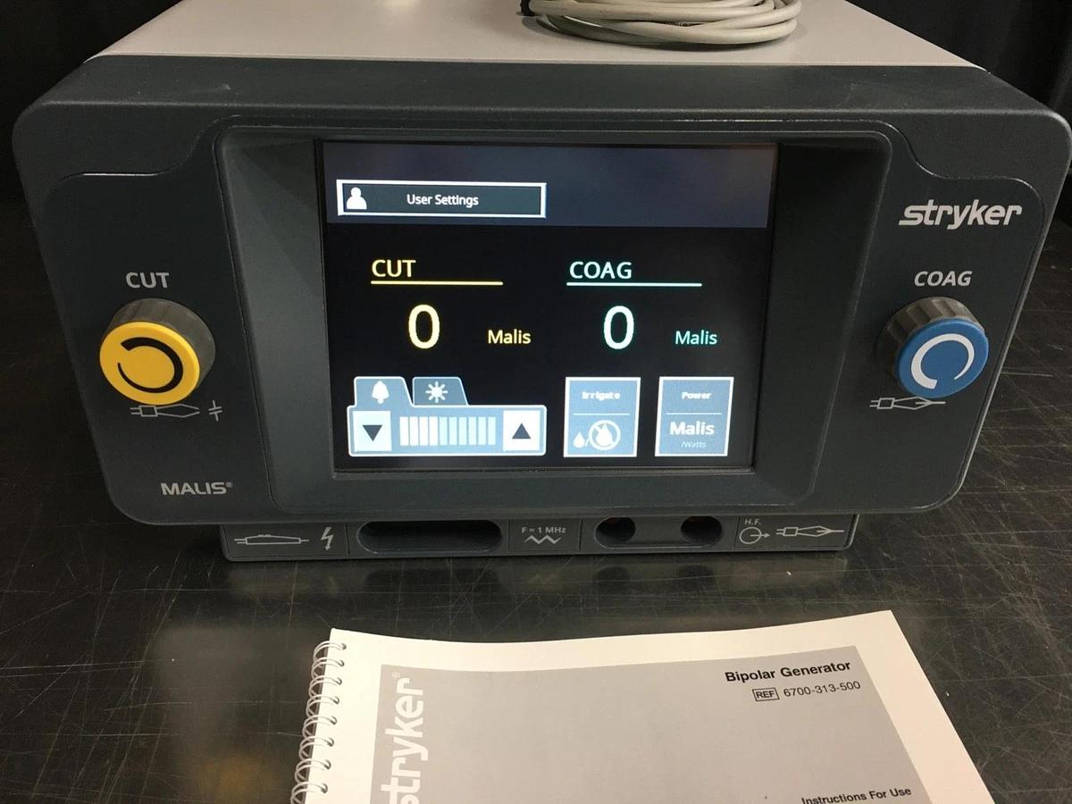 Used Stryker 6700-313-500 Malis Generator  w Footswitch & Accessories and Manual