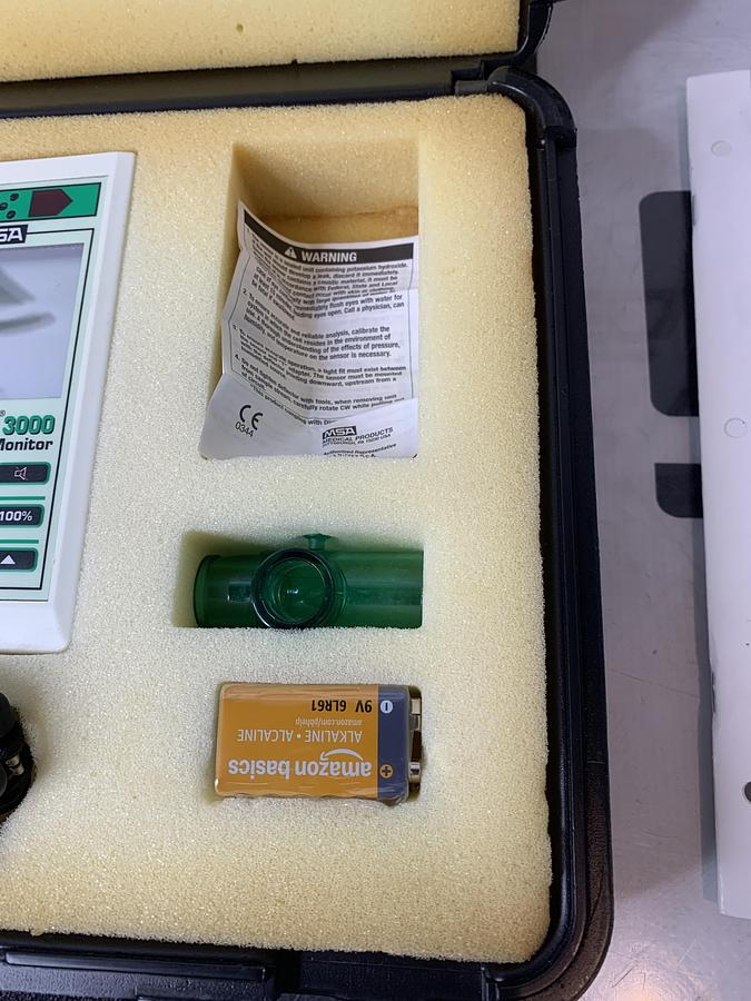 Used MSA MiniOX 3000 Oxygen Monitor W/ Cable NEW BATTERY P/N 710817 Ohio