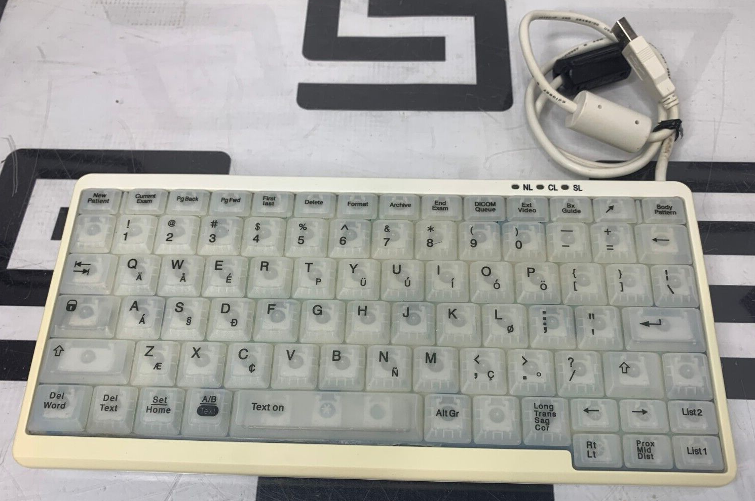 Used Zonare Z.One Scan Engine Smartcart Ultrasound System Keyboard KBH-TG82A-Z3801