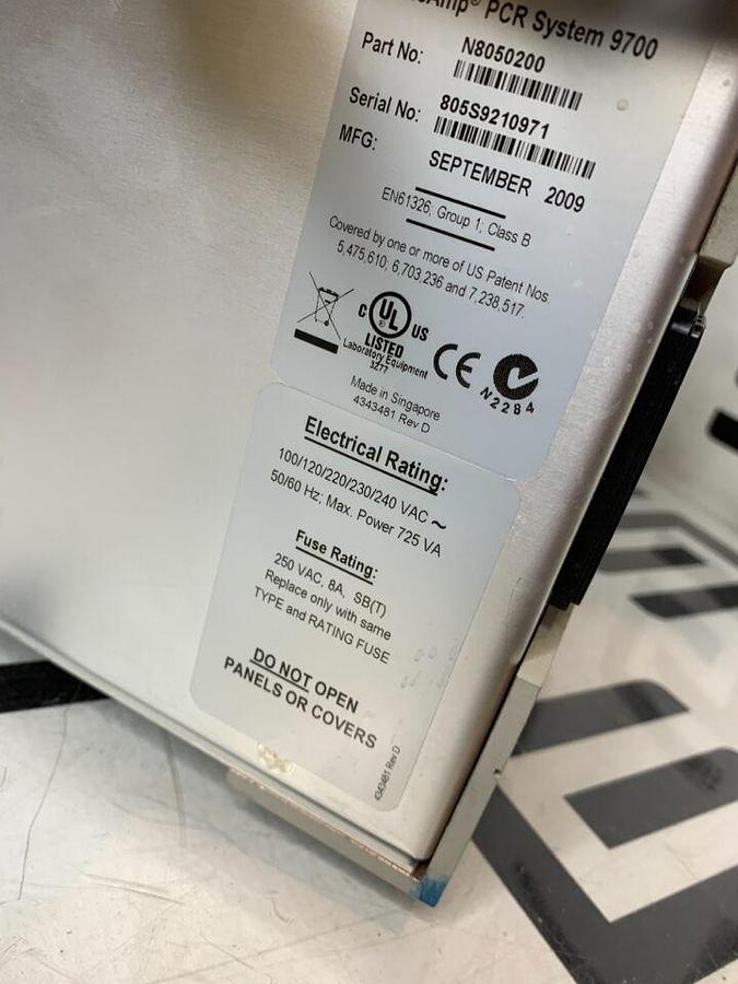 Used APPLIED BIOSYSTEMS GeneAmp PCR 9700