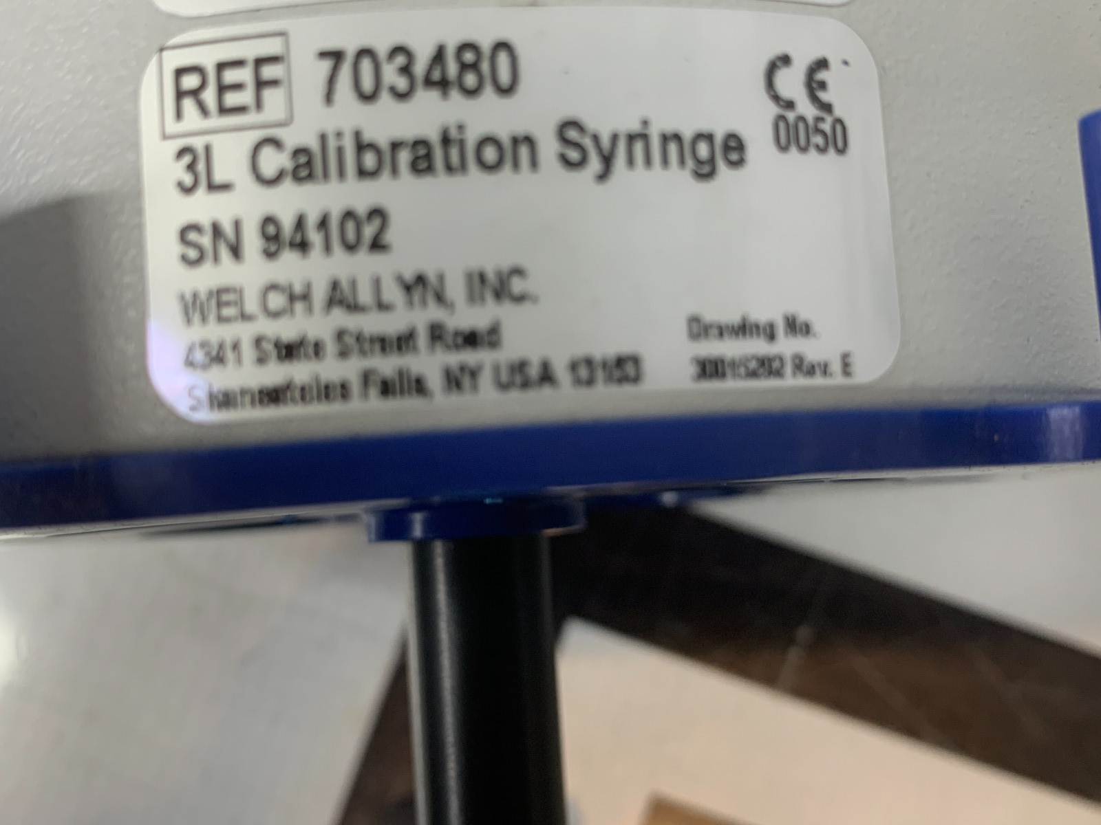 Used Welch Allyn 703480 Calibration 3L 3-Liter  TESTED WARRANTY