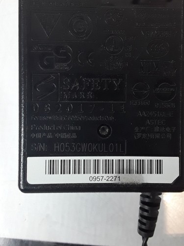 Used HP 0957-2271 OEM  Printer Power Adapter 32V  With Cord Purple Connector