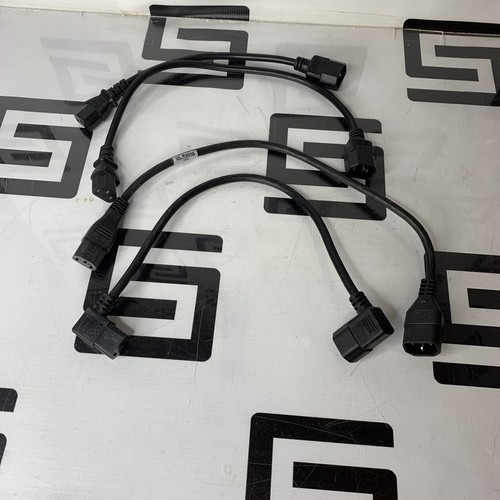 Used Lot of 4 Pack C20 to C13 Extension Power Cord 10A/250V 18 AWG IEC 60320 1 FT 1'