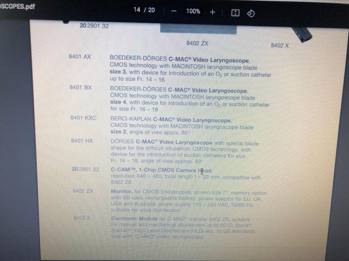 Used KARL STORZ 8402 ZX