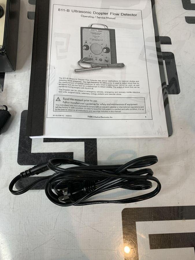 Used PARKS 811-B Doppler Flow Detector Model Probe Ultrasonic 811B NEW BATTERY Fetal Doppler