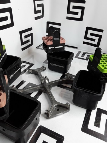 Used SORVALL RT 6000 T6000 CENTRIFUGE H1000B ROTOR DUPONT 11053 BUCKETS INSERTS