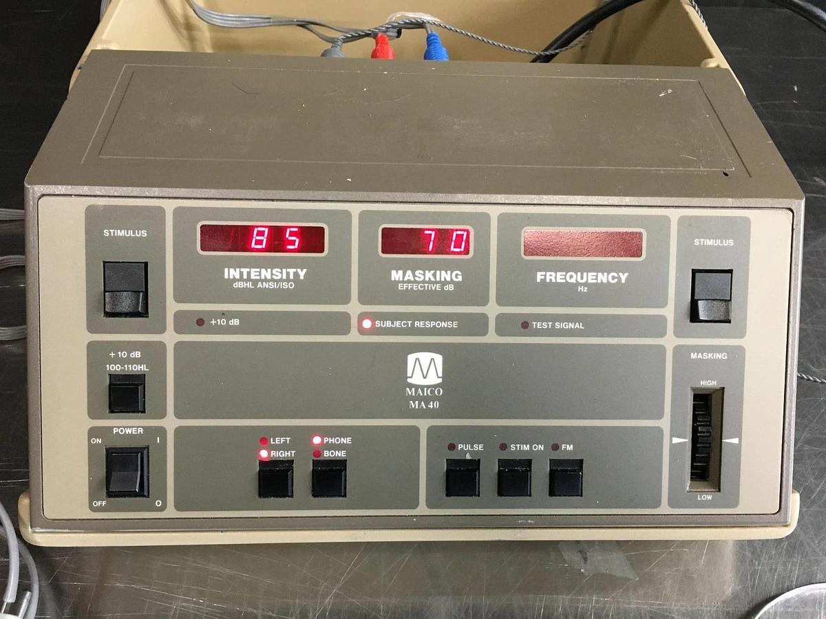 Used Maico MA 40 Audiometer MA40 Headphones Case